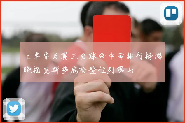 上季季后赛三分球命中率排行榜揭晓福克斯垫底哈登位列第七